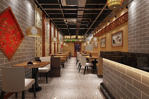 阿坝传统中式餐厅餐馆装修设计效果图