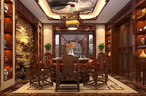 阿坝温馨雅致的古典中式家庭装修设计效果图